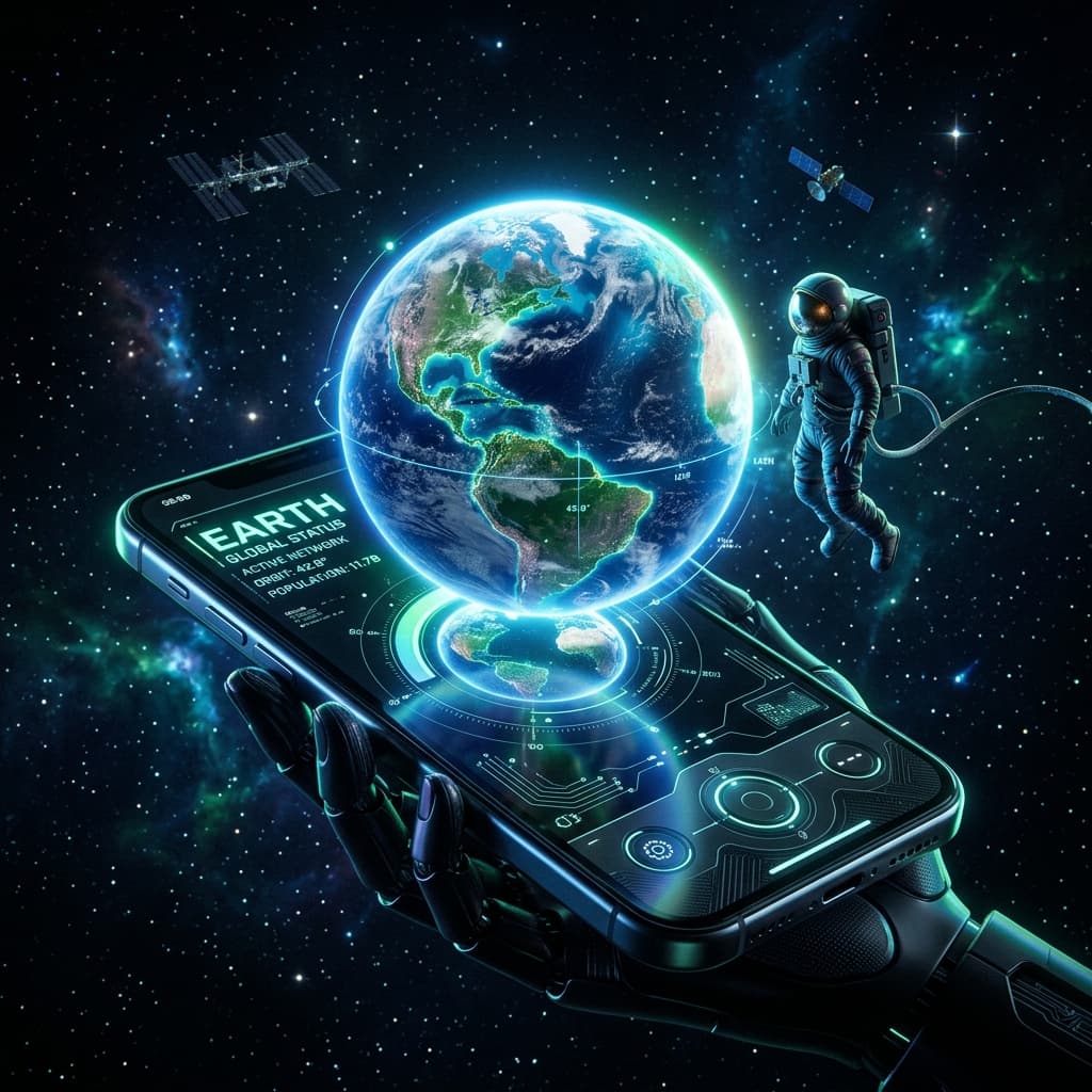 Futuristic Holographic Mobile Phone